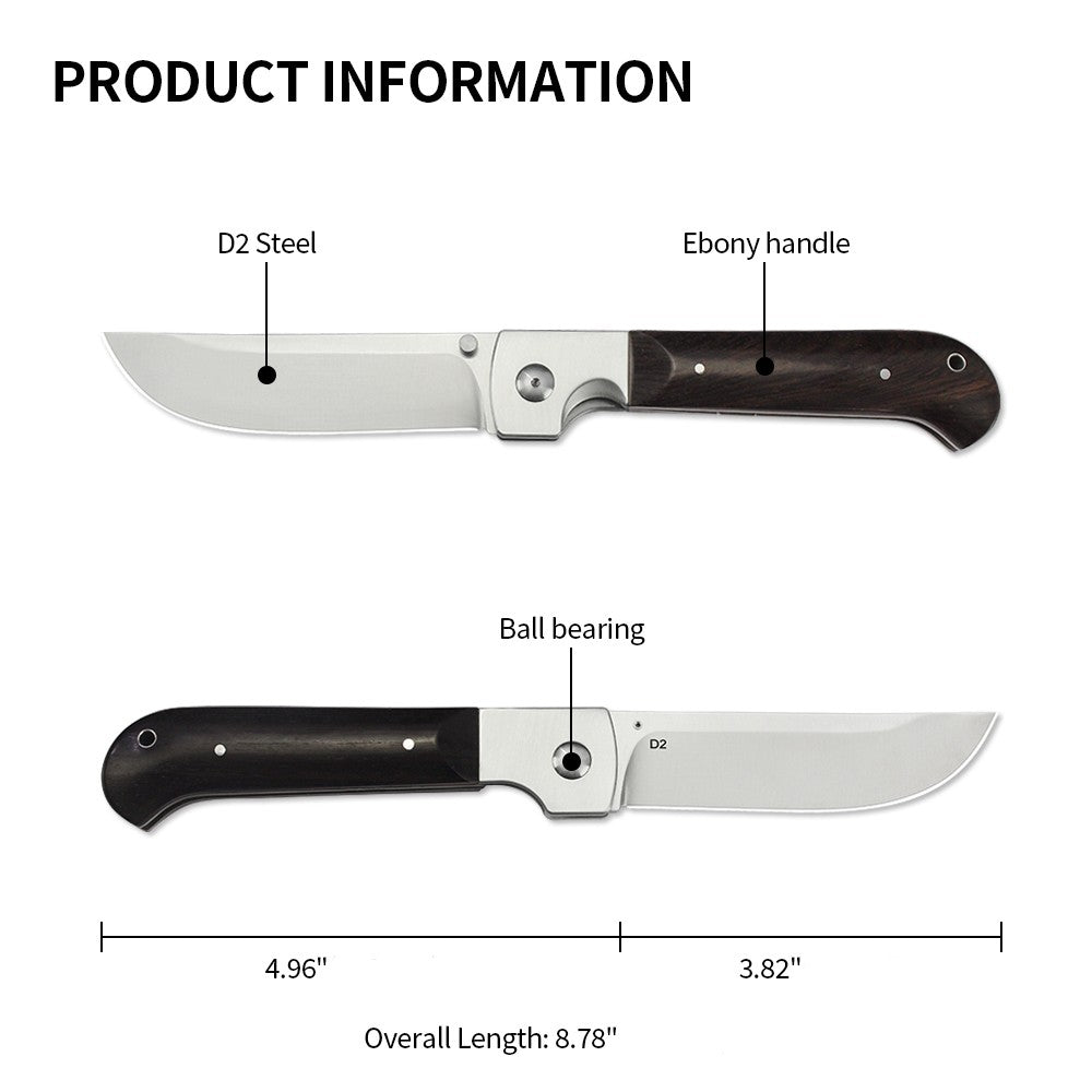 Russian Pchak Folding knife D2 Blade Wood Handle Kitchen Tool Portable Outdoor Tactical Survival Camping Hunting Utility Knives