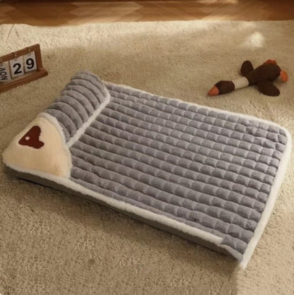 Cama para Cães Lavável à Máquina Almofada Ortopédica Removível para Filhotes Travesseiro de Espuma Viscoelástica para Cães e Gatos de Pequeno Médio e Grande Porte