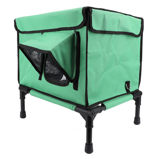 Casa Aquecida Para Gatos Elevada, Casa Aquecida À Prova de Intempéries e Isolada Para Abrigo de Gatos e Cães Ao Ar Livre