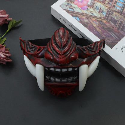 Japanese Samurai Ghost Devil Mask Halloween Devil Samurai Mask Role Playing Japanese Horror Killer Thick Plastic Mask Party Prop