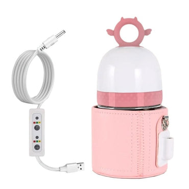 J15U 3Pcs/set Bottle Insulation Cover for Baby Newborns USB Heating Constant Temperature Sleeve Portable Milk Warmer Bag