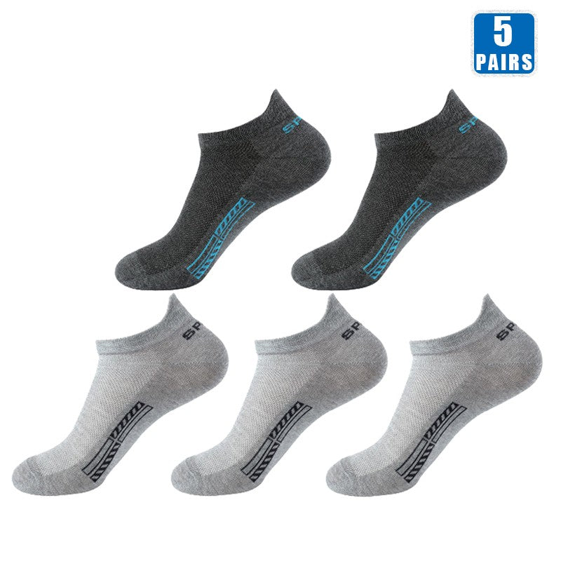 5 Pairs Cotton Short Socks for Male High Quality Women's Low-Cut Crew Ankle Sports Mesh Breathable Summer Casual Soft Men Sock