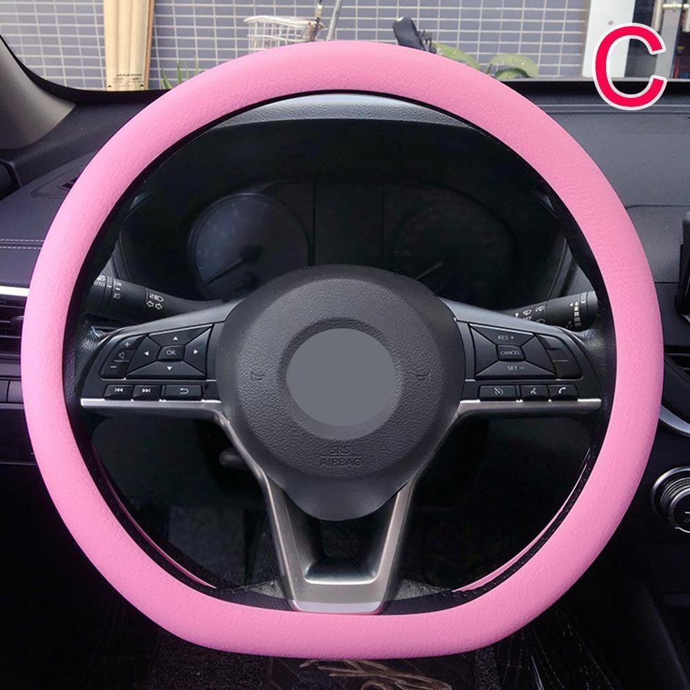 19 Color Car Silicone Steering Wheel Cover For Summer Fashion Sweat Absorbent Non-slip Handle Cover General DIY Parts