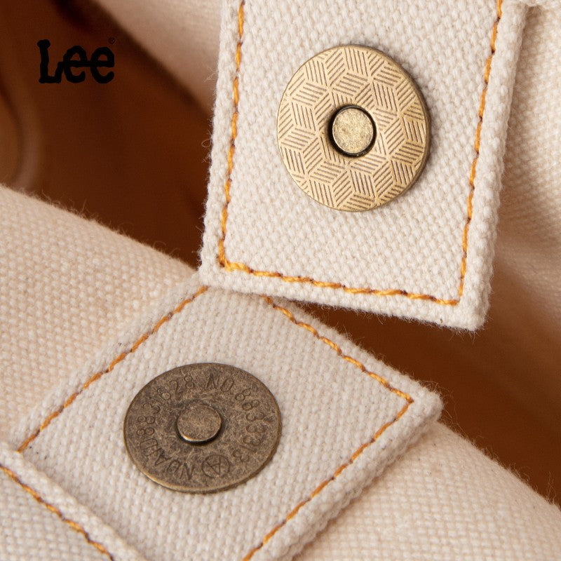 LEE Large Capacity Strong Denim Tote Bag Women High Quality White Canvas Handbag Ladies Daily Traveling Shopping Shoulder Bags