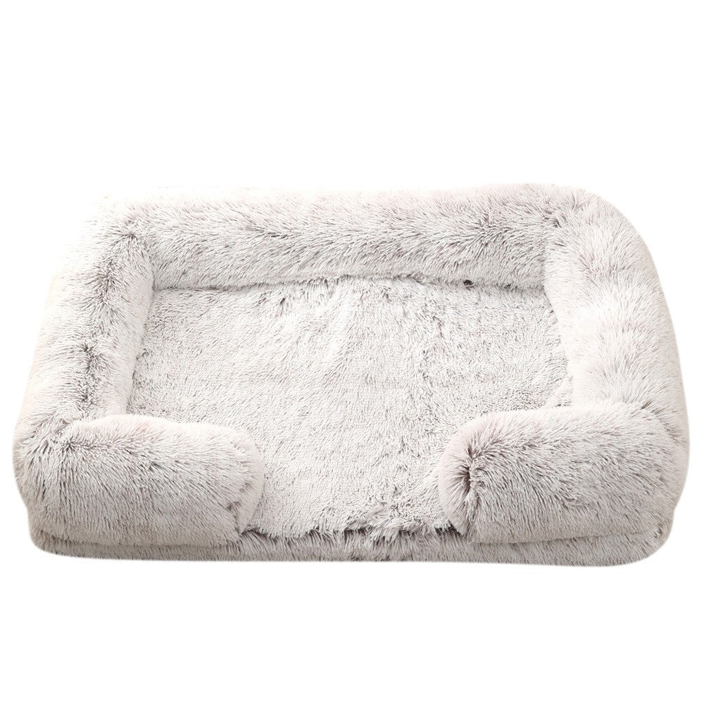 Ninho de Animais de Estimação Circular Longo de Pelúcia de Inverno, Cama para Cachorro, Cama para Gato, Almofada Macia para Animais de Estimação, Suprimentos para Animais de Estimação