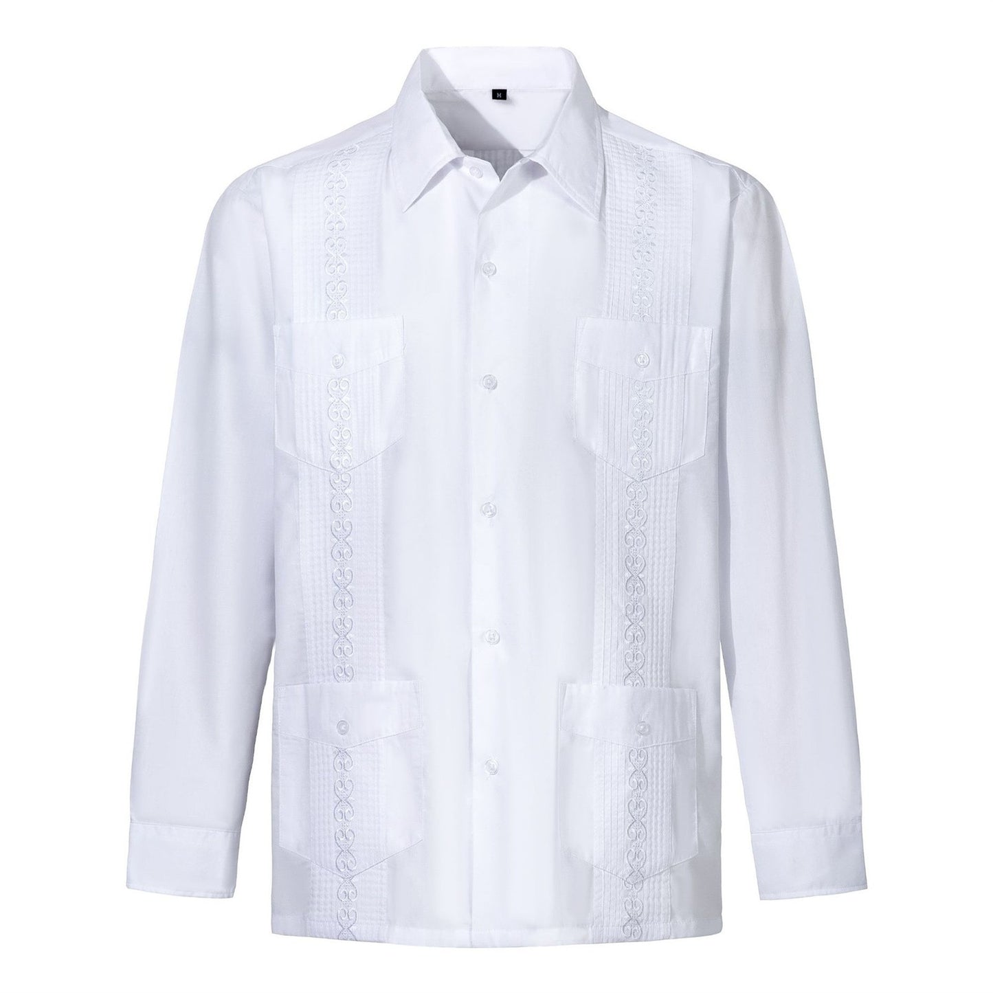 Hawaiian Shirts Men Advanced Breathable Trendy Men'S Guayabera Long Sleeve Button Up Cuban Beach Casual Embroidered Dress ????