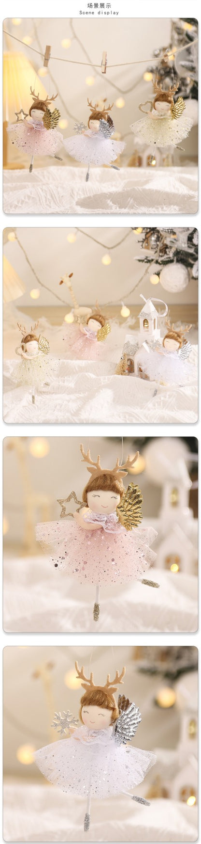 New Year 2024 Christmas Angel Dolls Xmas Tree Pendant Ornaments Navidad 2022 Christmas Decoration for Home Natal Gifts Noel Deco