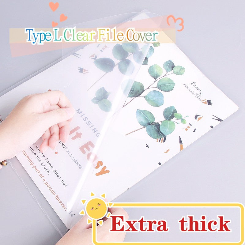 8pcs A4 Letter Size Plastic Clear Cut Flush Folder Document Protector for Home School Office Supplies