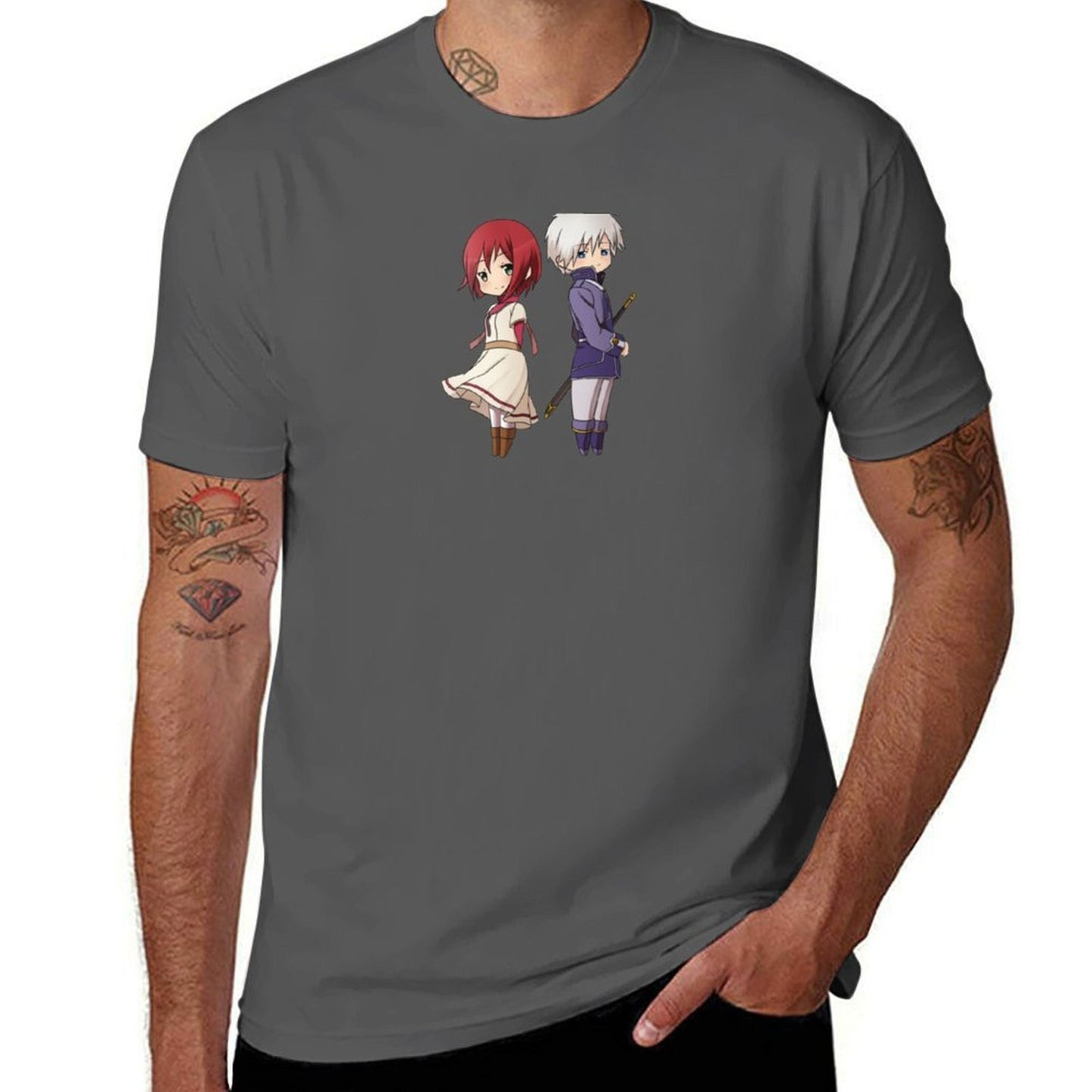 man graphic for shirt pack Chibi t t man plain t Shirayuki shirts T-Shirt shirt & man Zen T-Shirt cotton
