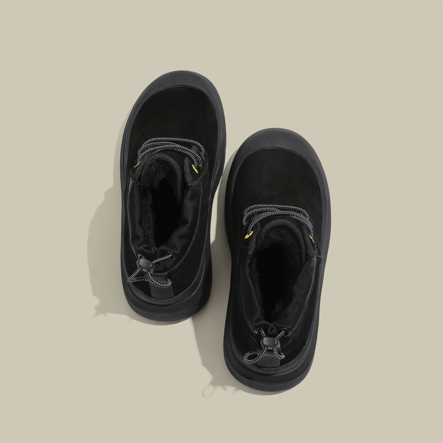 Fujin 4cm New Synthetic Suede Genuine Leather Spring Autumn Ankle Booties Chunky Sneakers High Brand Big Size Plush Women Shoes