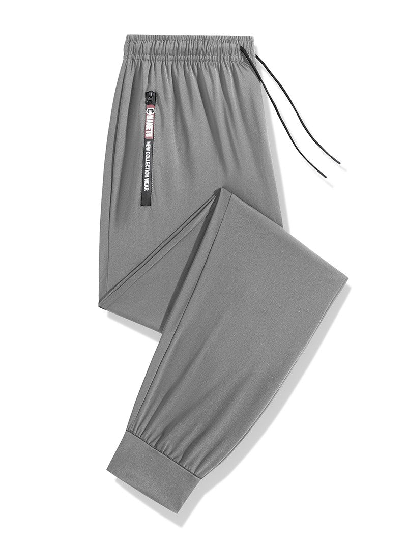 Men's Athletic Stretchy Quick Dry Pants with Zipper Pockets Lightweight Sweatpants for Outdoor Hiking Fishing Running Workout