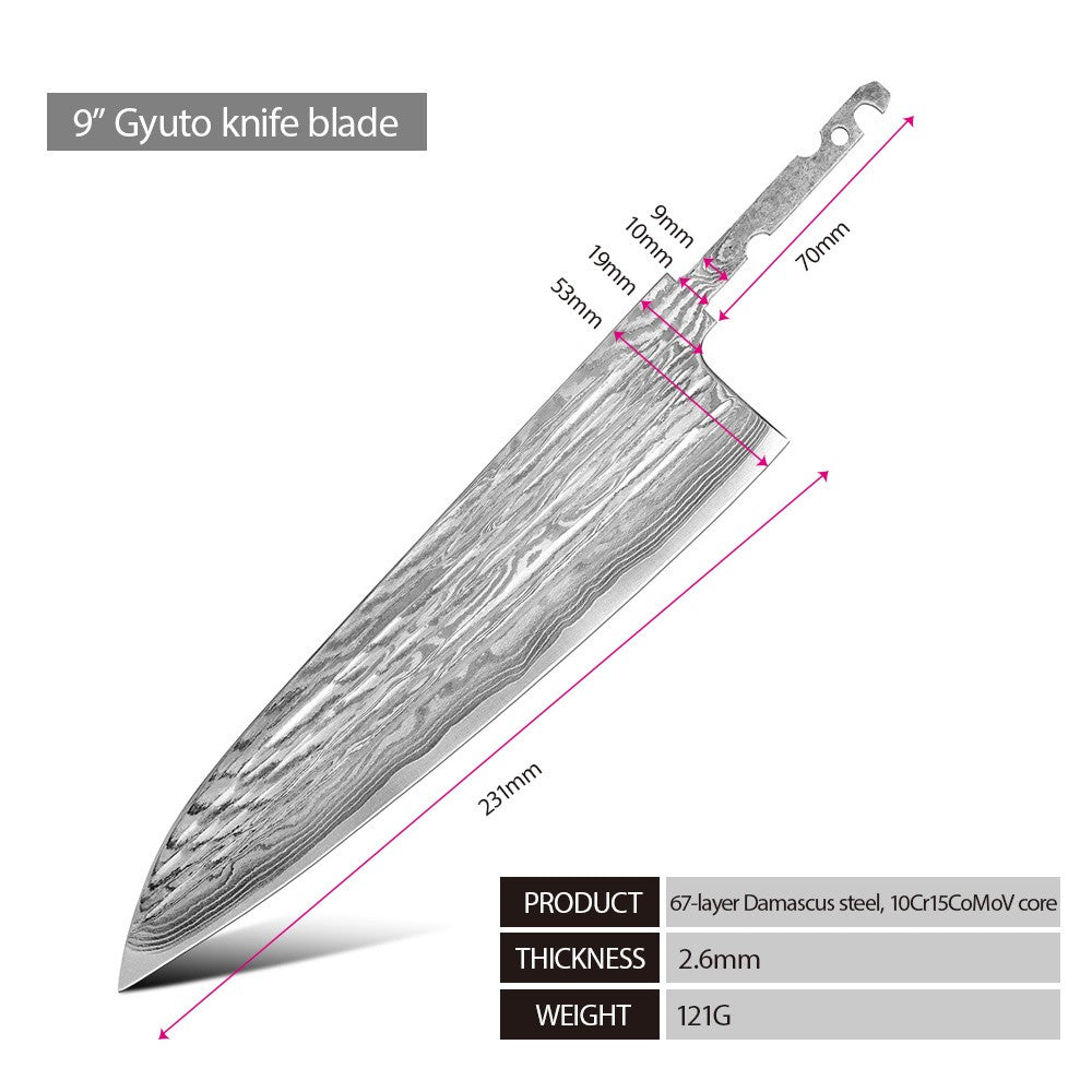 1-6 PCS Kitchen Knife 67 Layers Damascus Steel 10Cr15CoMoV core Kitchen Chef Slicing Utility Paring Knife Set mesh resin Handle