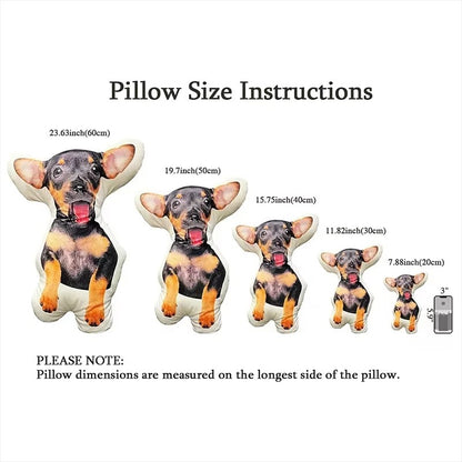 Travesseiro Personalizado Novo de Inverno com Foto Almofada de Cachorro e Gato 3D com Estampa de Desenho Animado de Animais para Sofá e Cama Decorações Presentes de Aniversário Exclusivos