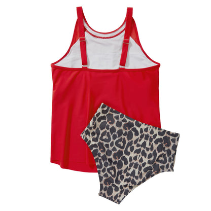 Women Tummy Control Tankini Bathing Suits High Waisted Padded Swimwear Plus Size Beachwear Swimsuit Bikini Sets Female