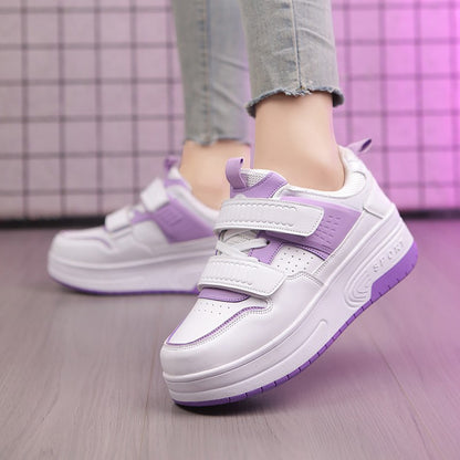 New Children's Roller Skates Boys Girls Double Wheel Unisex Roller Skates Shoes New Sneakers  Outdoor Sports Casual Shoes