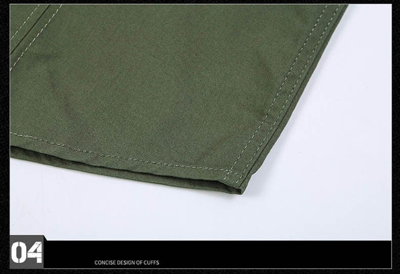 Men's Streetwear Casual Button Down Military Cargo Shirt Short Sleeve Cotton Dress Shirts For Hiking Fishing Golf Polos Shirts