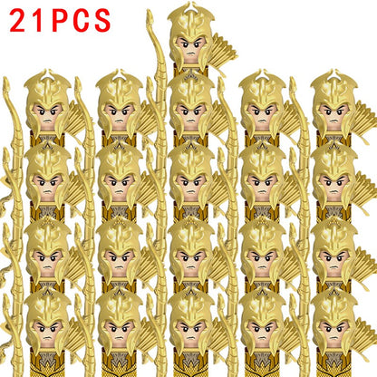 Lord of the Rings Elfos Orcs Exército Anões Rohan Mini Bonecos de Ação Blocos de Montar Brinquedos para Crianças Presente de Aniversário