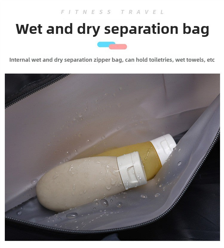 Multifunctional Large Capacity Handbag Waterproof Outdoor Travel Daypack with Wet Dry Shoe Compartment Trendy Fitness Sports Bag