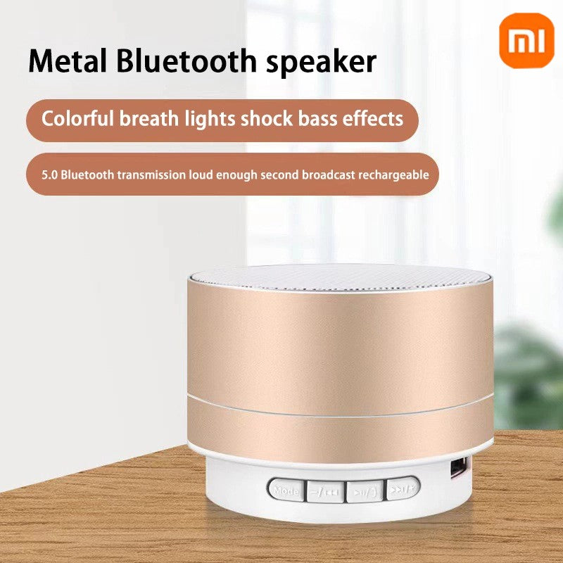 Xiaomi A10 Mini Portable Speaker Bluetooth Wireless Audio Dazzling Crack LED Light Subwoofer Support TF Card USB For PC/Mobile