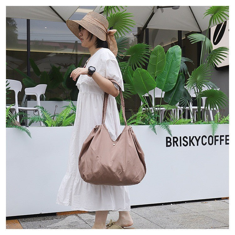 Fashion Foldable Shopping Bag Environmental Protection Large Capacity Supermarket Shopping Portable Folding Bag Out Handbag