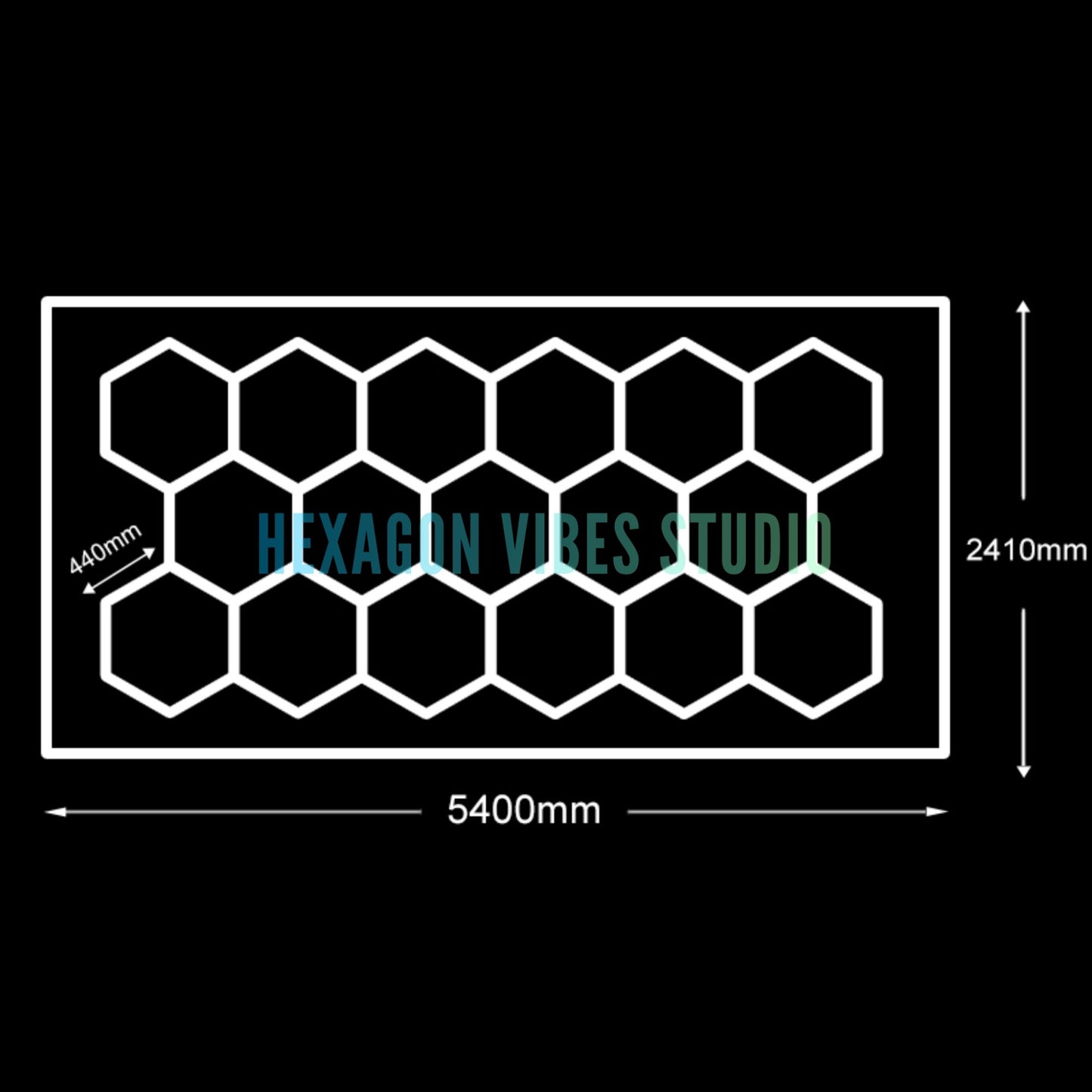 Garage Hexagon LED Light 50000H 6500K Ultra Bright for Home Gym Barbershop Car Detailing Bar Basement Workshop Ceiling Lighting