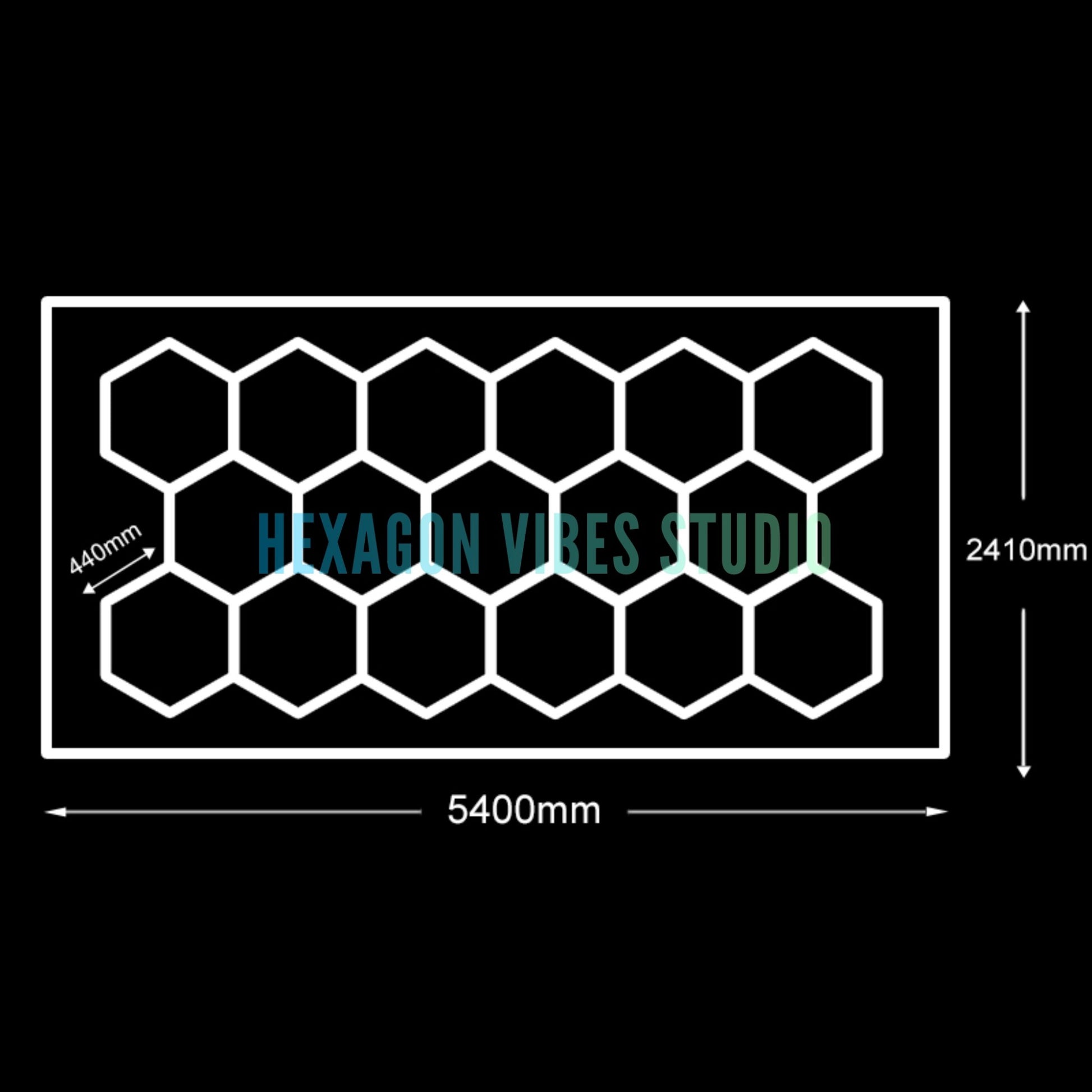 Garage Hexagon LED Light 50000H 6500K Ultra Bright for Home Gym Barbershop Car Detailing Bar Basement Workshop Ceiling Lighting