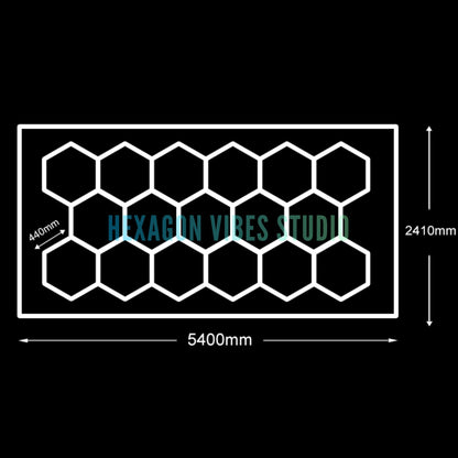 Garage Hexagon LED Light 50000H 6500K Ultra Bright for Home Gym Barbershop Car Detailing Bar Basement Workshop Ceiling Lighting