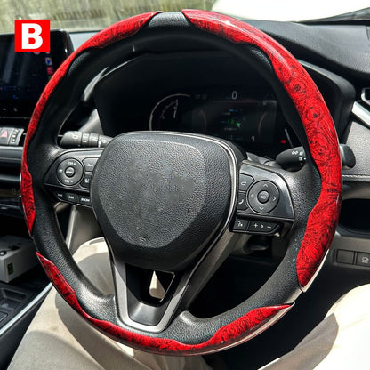 1 par de capas para volante de carro, impulsionador de microfibra, acessórios decorativos internos automotivos, fibra de carbono universal