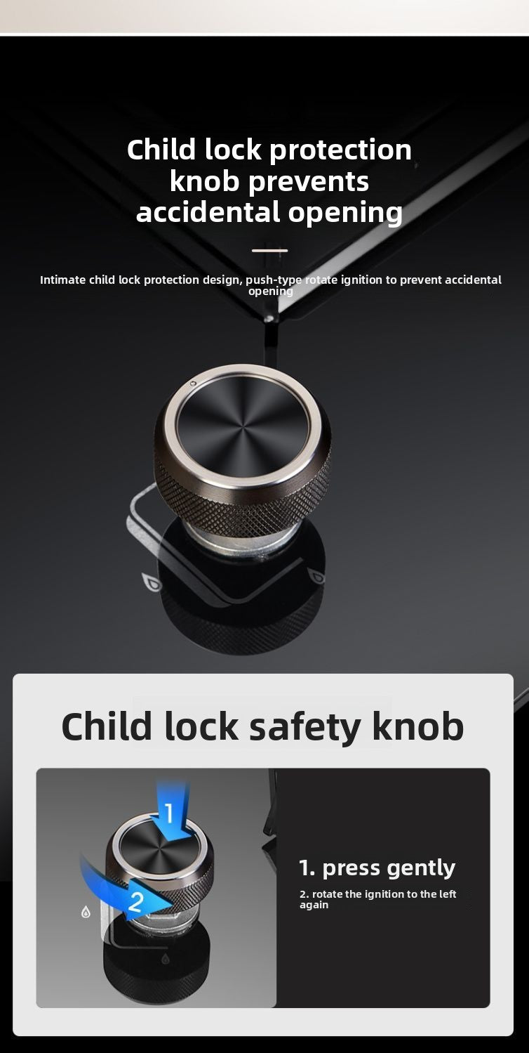 Dual Fuel 3500W Gas Electric Cooker Household Concave Induction Cooktop Class Energy Built-in Countertop Natural Gas Easy Table