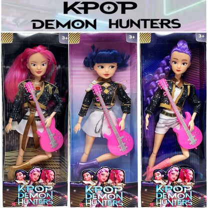 NOVO Anime Quente Kpop Caçadores de Demônios Caçador de Bruxas Grupo Boneca de Cola de Alta Aparência Boneca Coração de Menina Boneca Decorativa Presentes de Fim de Ano