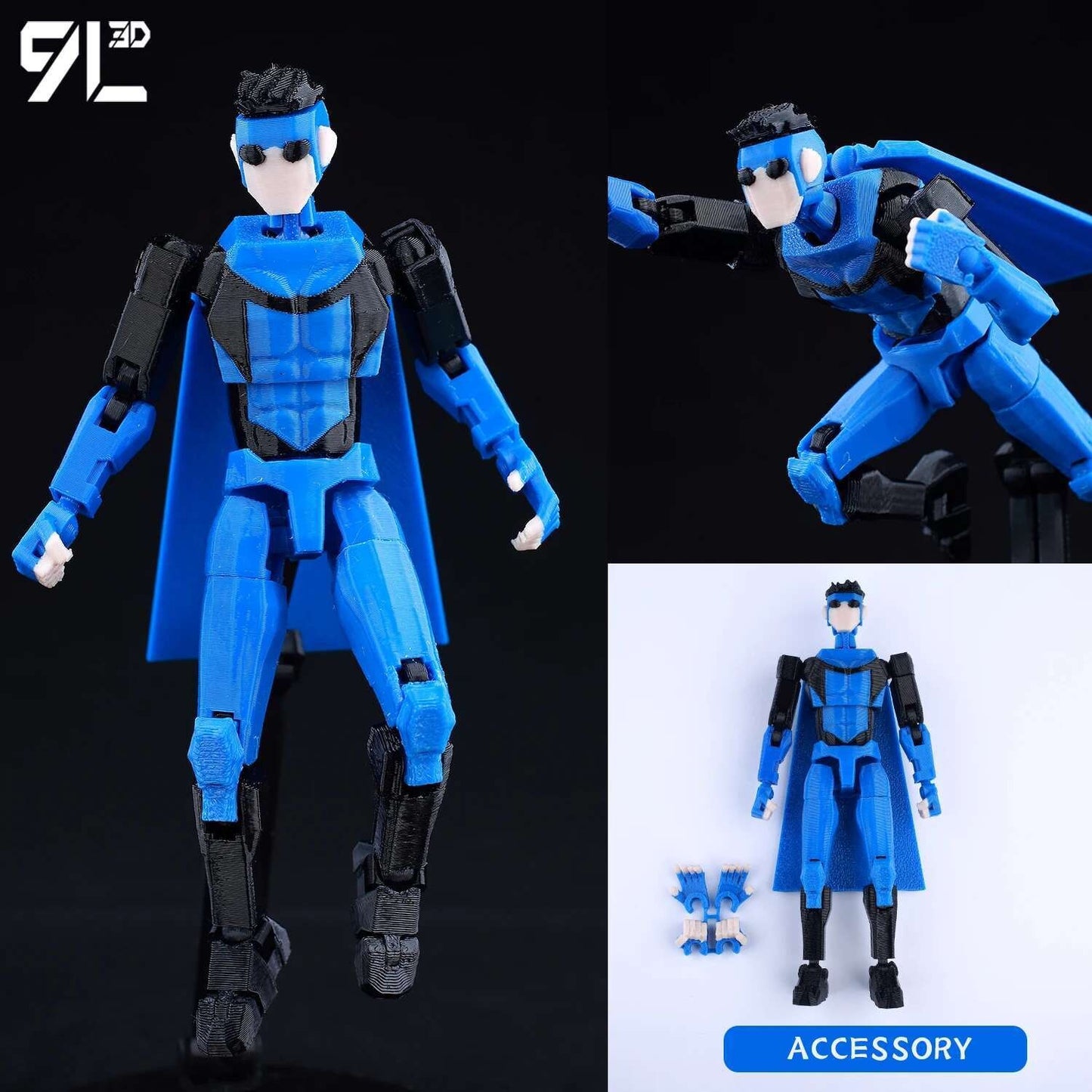 Boneco de Ação Multiarticulado 3D Impresso Dummy13 Homem-Aranha 9L3D Colecionável Marvel com Braços Articulados Boneco para Animação Stop Motion