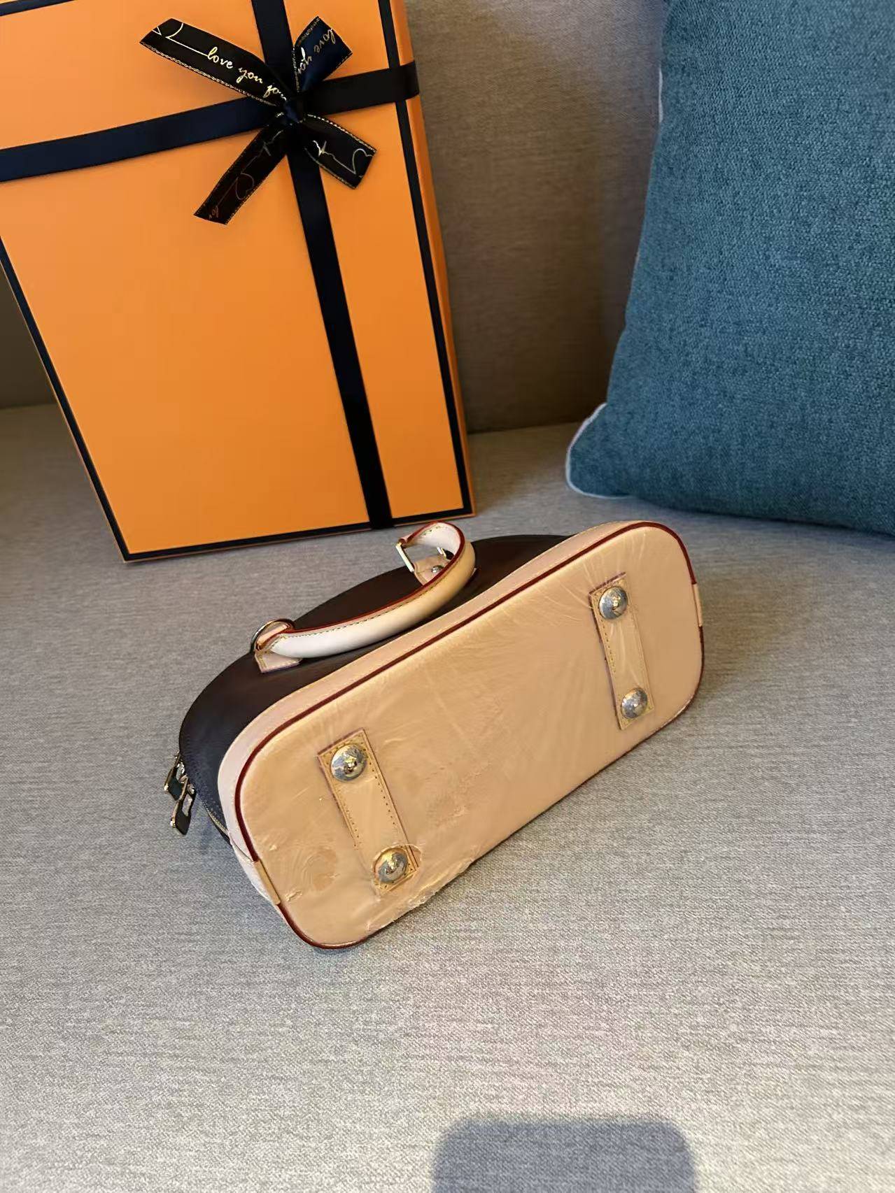 2025 Luxury Shoulder Bag with Original Logo Women's Classic Canvas Shell Bags Fashion Designer Brand Handbag Adjustable Strap