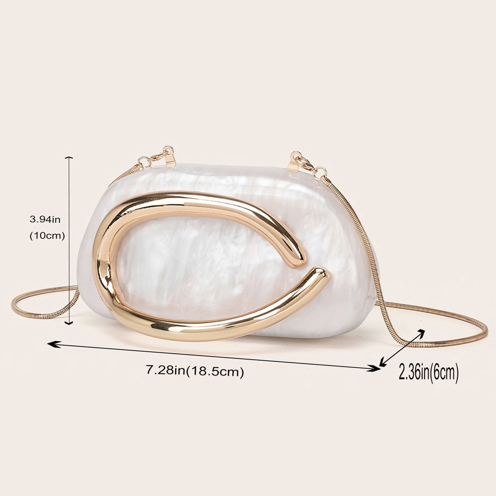 Fashion Women's Handbag Bride Metal Gold Women Luxury Evening Banquet Clutch Bag Shoulder Wedding Purse Party Crossbody Bag