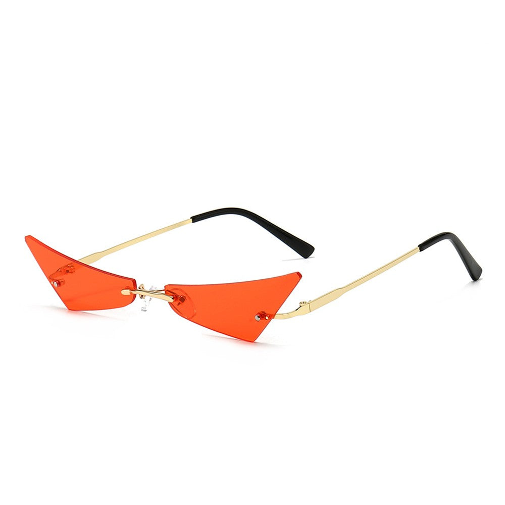 Game Genshin Impact Mavuika Cosplay Glasses Unisex Red Personalized Geometric Sunglasses Eyewear Halloween Carnival Accessories