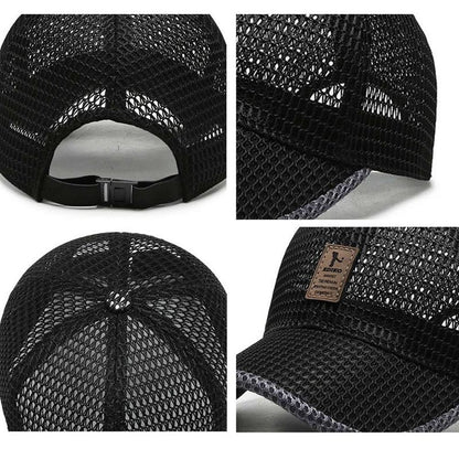 Men Women Outdoor Summer Full Mesh Net Cool Breathable Quick Drying  Sunhat Baseball Cap Anti-UV Tennis Golf Sport Trucker Hats
