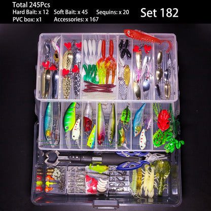 Grande Conjunto Misto de Iscas Artificiais Macias e Rígidas Kit com Minnow Biônico, Swing Metal Jig, Colher e Pesca, Opção de 12 Conjuntos