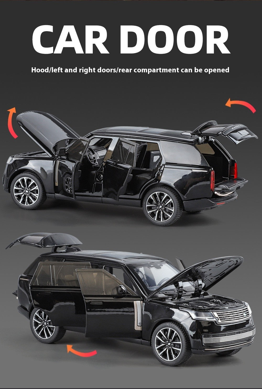1:32 Land Rover Range Rover SV2022 SUV Diecast Alloy Model Computer Desktop Ornaments Miniatures Model Present for Childrens