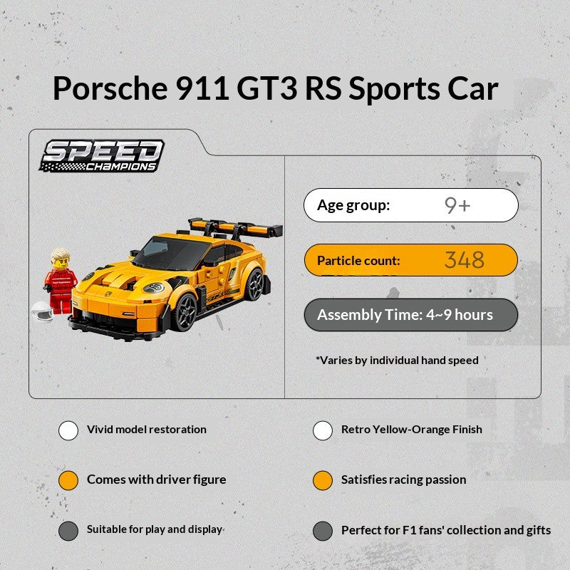 Lego Building Blocks Série Mecânica 911 Carro Esportivo Blocos de Montar Modelo de Corrida, Brinquedo de Carro de Alta Dificuldade Presente para Menino