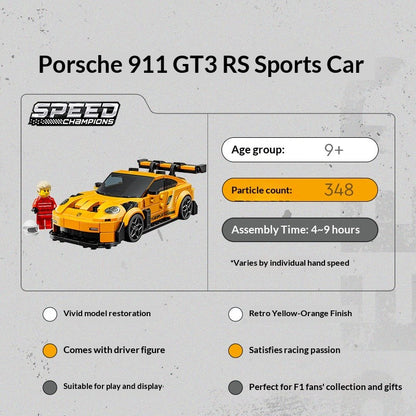 Lego Building Blocks Série Mecânica 911 Carro Esportivo Blocos de Montar Modelo de Corrida, Brinquedo de Carro de Alta Dificuldade Presente para Menino