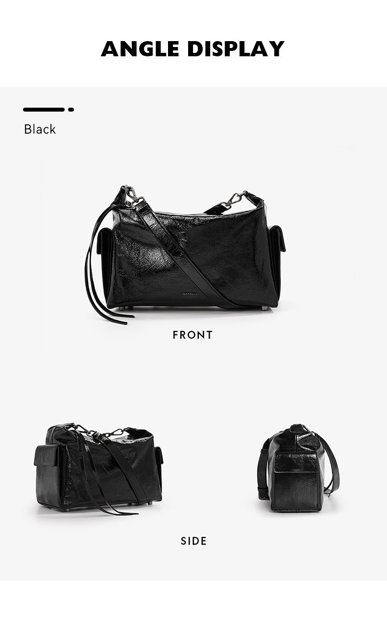 BAFELLI 2025 NEW WOMEN'S CASUAL TOTE BAG UNISEX LARGE SHOULDER GENUINE LEATHER DESIGNER LUXURY BRAND CROSSBODY BAGS FASHION