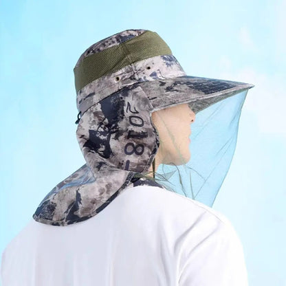 Máscara Facial para Uso Externo Capa de Rede Anti-Mosquito Capa de Rede para Mosquitos Capa de Rede de Viagem Respirável Capacetes de Pesca