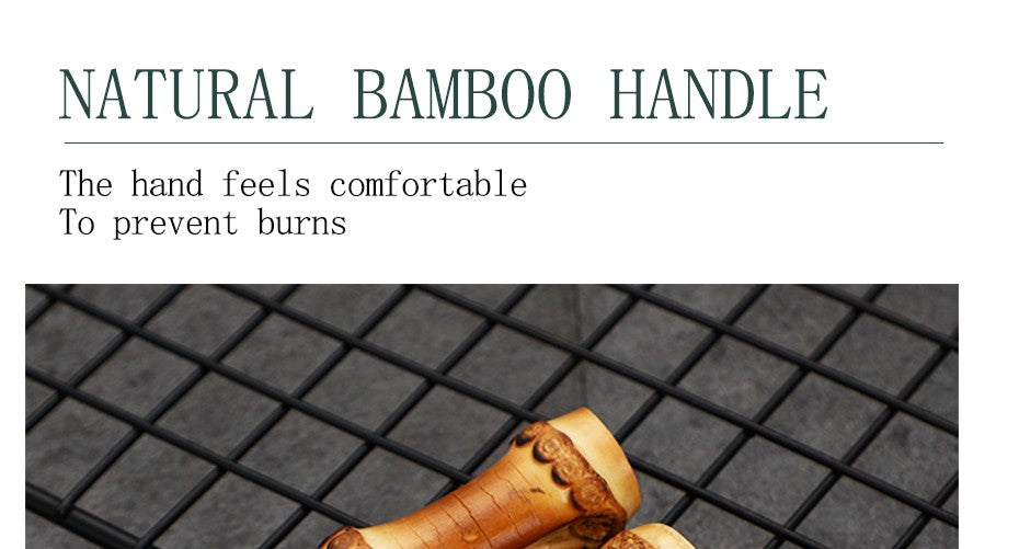 Conjunto de Talheres com Cabo de Bambu Natural, Talheres de Aço Inoxidável, Talheres de Cozinha, Inclui Garfos Colheres Facas Talheres