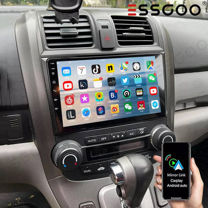 4+64G For Honda CR-V CRV 2007-2011 Android14 Carplay 9" Car Stereo Radio WiFi BT USB GPS Navigation IPS Touch Screen FM/RDS SWC