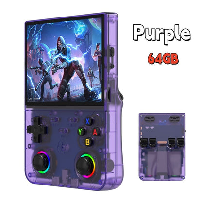 New R36 Ultra X Retro Video Game Console 4.5-inch IPS Screen Linux System 128GB Pre Installed Gaming Portable Handheld Player Li