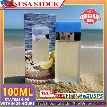 Light Blue Eau De Toilette- Unisex Fresh Floral Citrus Perfume  Fragrance Light Blue Women’s EDT 3.4oz / 100ml