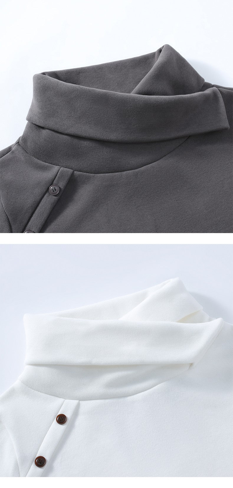 New Winter Men's White Turtleneck Sweater, British-style Black Pullover, Asian Sizes M-4XL. Gray Sweaters
