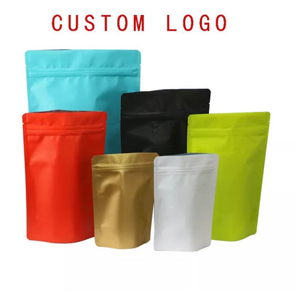 100 pieces support customized printing of logos, gifts, plastic packaging bags, zipper bags, printed logos, polyurethane window