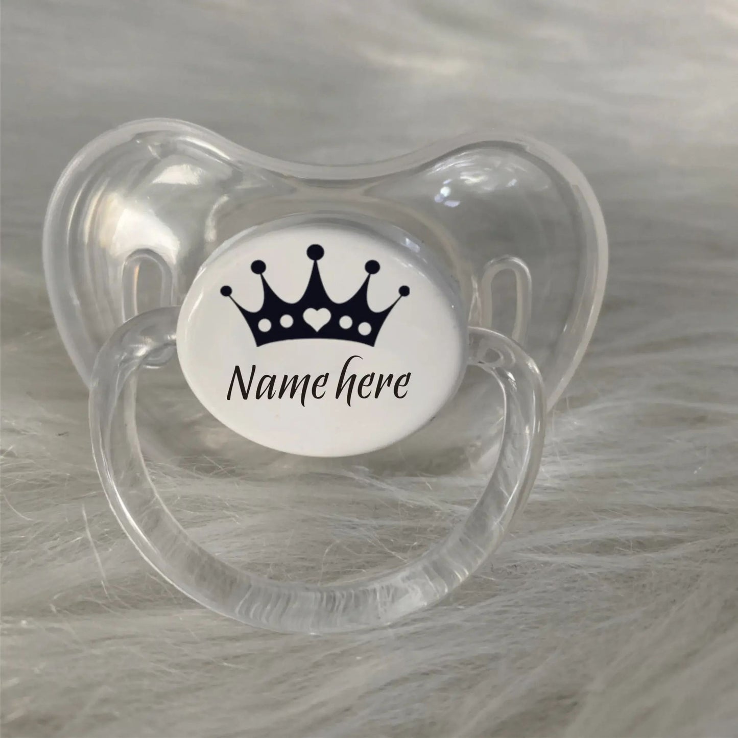 MIYOCAR personalized any name  princess transparent Orthodontic pacifier dummy BPA free unique gift for new born baby shower
