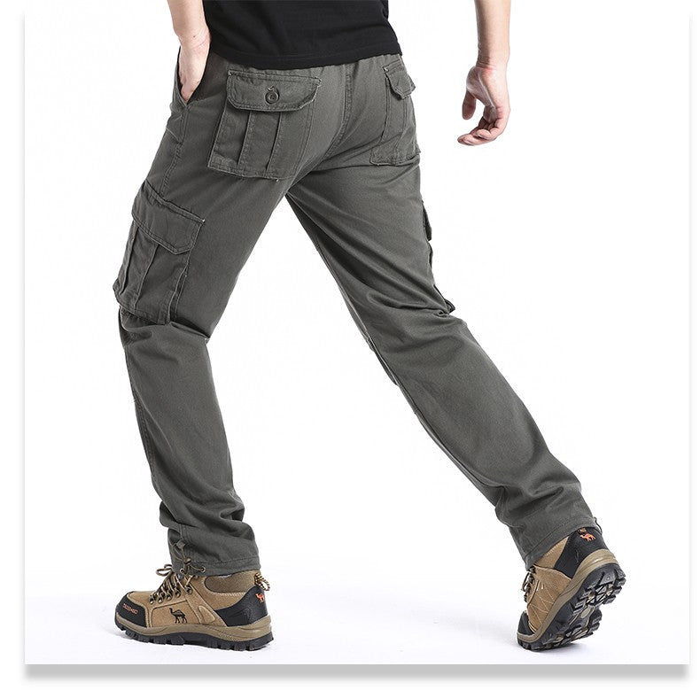 Big Size Men's Casual Sports Pants Stretch Waist Tactical Cargo Pants Man Hiking Pants Joggers Cotton Trousers