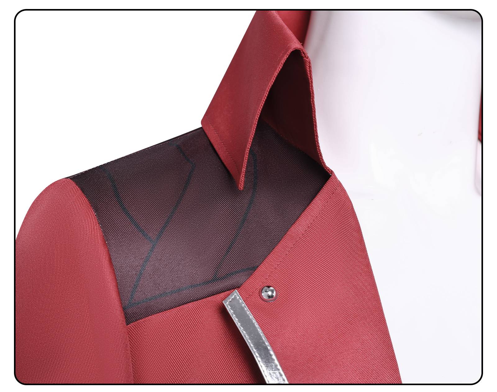 Dante Cosplay Costumes Men's Uniform Red Long Poncho Jacket Set Ruby Pendant Necklace Roleplay Prop Outfits Halloween Carnival